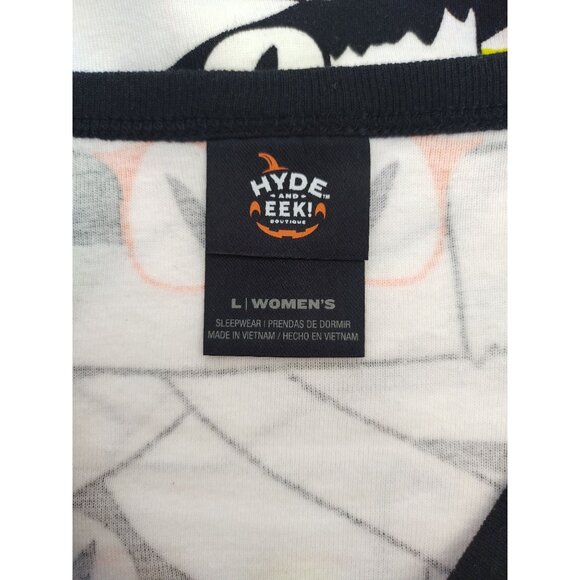 Hyde & Eek! Womens Halloween Mummy Print Pajama Set Cozy Sleepwear, Size L. - Picture 3 of 11